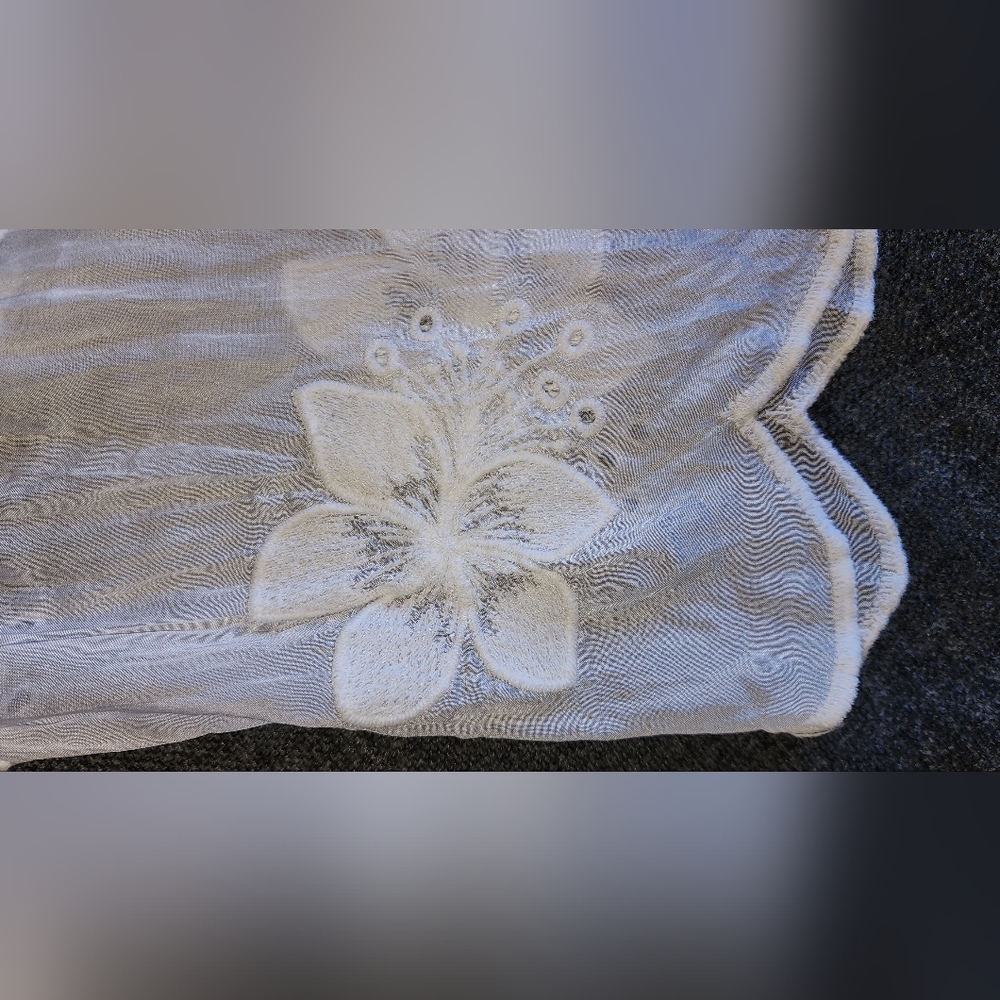 🌹ELENA BALDI made in Italy 100% silk, sz small, blouse scalloped sleeves, lined - Picture 10 of 10